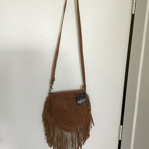 NWT Brown Italian  Leather/Suede crossbody Bag
